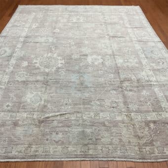 Afghan Hand-knotted Vegetable Dye Oushak Wool Rug (9' x 11'9)