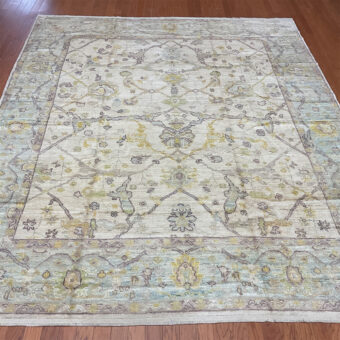 Afghan Hand-knotted Vegetable Dye Oushak Wool Rug (8'6 x 10'3)