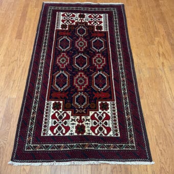 Afghan Hand-knotted Balouchi Wool Rug (3'7 x 6'7)