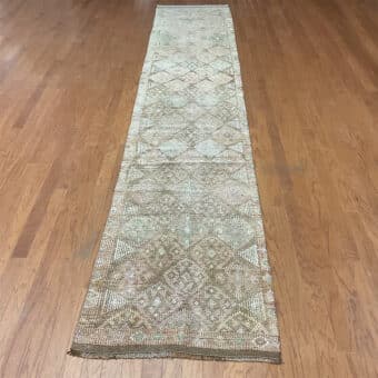 Turkish Hand-knotted Oushak Wool Runner (2'9 x 14'2)