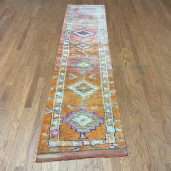 Turkish Hand-knotted Oushak Wool Runner (2'7 x 11'3)