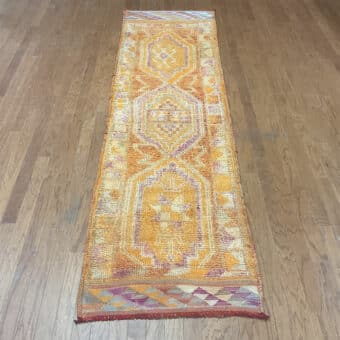 Turkish Hand-knotted Oushak Wool Runner (2'7 x 10'1)