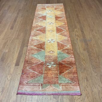 Turkish Hand-knotted Oushak Wool Runner (3'1 x 10'3)