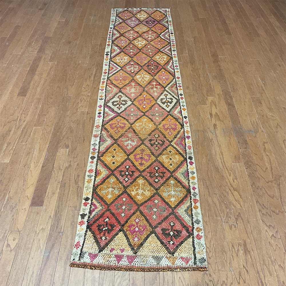 Turkish Hand-knotted Oushak Wool Runner (2'5 x 11'7)