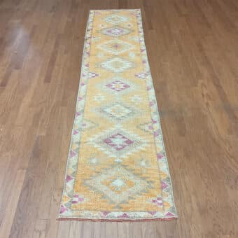 Turkish Hand-knotted Oushak Wool Runner (2'6 x 11'5)