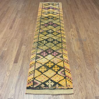 Turkish Hand-knotted Oushak Wool Runner (2'6 x 11'9)