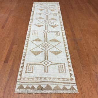 Turkish Hand-knotted Oushak Wool Runner (2'10 x 11'3)