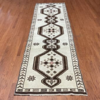 Turkish Hand-knotted Oushak Wool Runner (3'11 x 13'5)