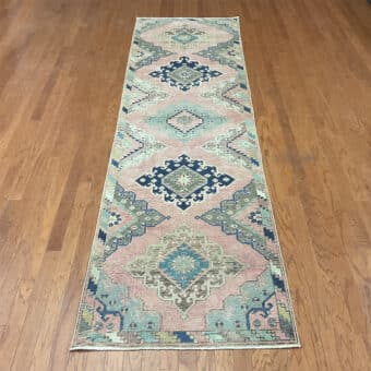 Turkish Hand-knotted Oushak Wool Runner (3'3 x 11'2)