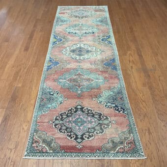 Turkish Hand-knotted Oushak Wool Runner (3'8 x 11'5)