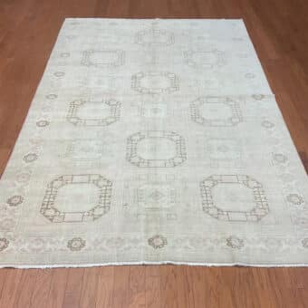 Turkish Hand-knotted Oushak Wool Rug (6'4 x 9'8)