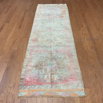 Turkish Hand-knotted Oushak Wool Runner (3'5 x 10'10)