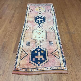 Turkish Hand-knotted Oushak Wool Runner (3'6 x 12'3)