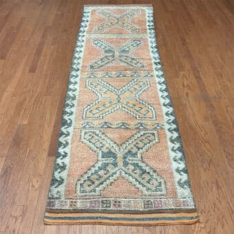 Turkish Hand-knotted Oushak Wool Runner (3'3 x 11'9)