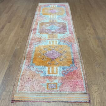 Turkish Hand-knotted Oushak Wool Runner (3'5 x 11'8)