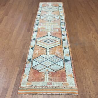 Turkish Hand-knotted Oushak Wool Runner (2'11 x 12'4)