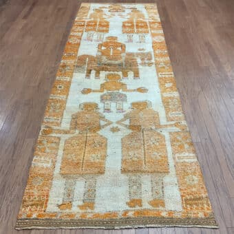 Turkish Hand-knotted Oushak Wool Runner (4' x12'2)