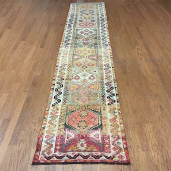 Turkish Hand-knotted Oushak Wool Runner (2'7 x 15'1)