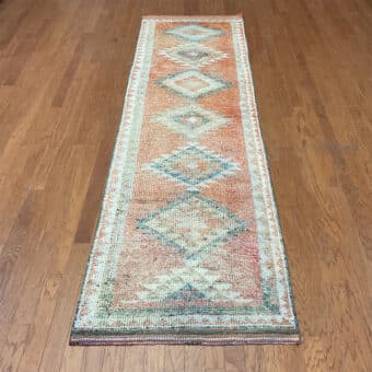 Turkish Hand-knotted Oushak Wool Runner (2'11 x 10'2)