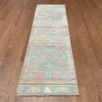 Turkish Hand-knotted Oushak Wool Runner (2'11 x 10'1)