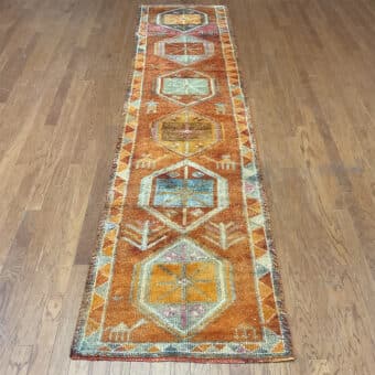 Turkish Hand-knotted Oushak Wool Runner (2'10 x 11'11)