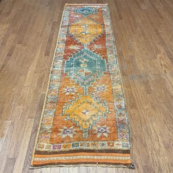 Turkish Hand-knotted Oushak Wool Runner (2'11 x 11'9)