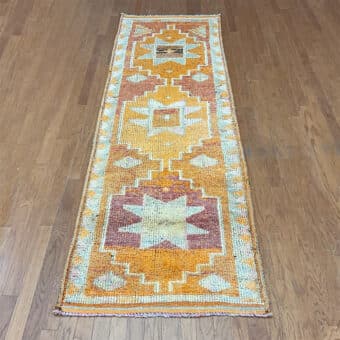 Turkish Hand-knotted Oushak Wool Runner (3'3 x 10'5)
