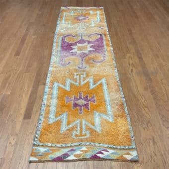 Turkish Hand-knotted Oushak Wool Runner (2'11 x 11'3)