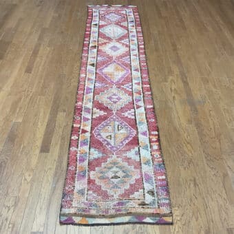 Turkish Hand-knotted Oushak Wool Runner (2'7 x 12'5)