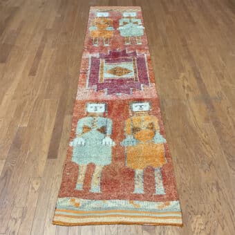 Turkish Hand-knotted Oushak Wool Runner (2'7 x 11'9)