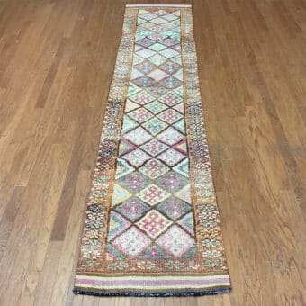 Turkish Hand-knotted Oushak Wool Runner (2'6 x 11')