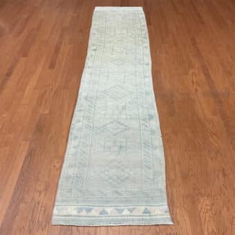 Turkish Hand-knotted Oushak Wool Runner (2'7 x 12'5)