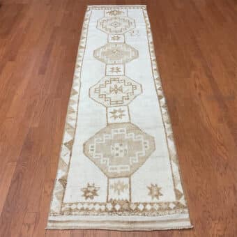Turkish Hand-knotted Oushak Wool Runner (2'11 x 11'3)