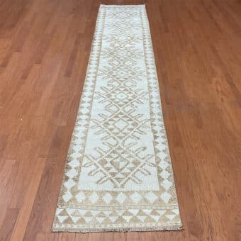 Turkish Hand-knotted Oushak Wool Runner (2'7 x 13'1)