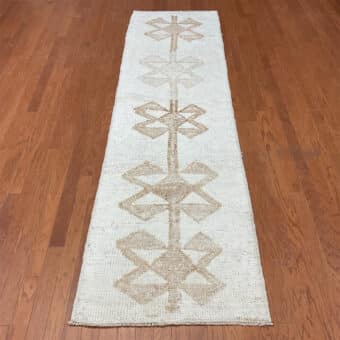 Turkish Hand-knotted Oushak Wool Runner (2'11 x 10'7)
