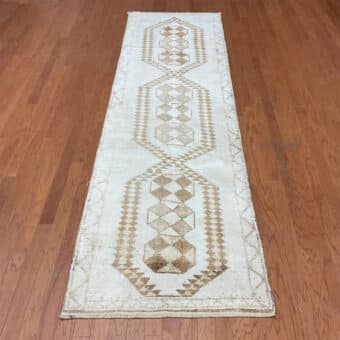 Turkish Hand-knotted Oushak Wool Runner (3'1 x 11')